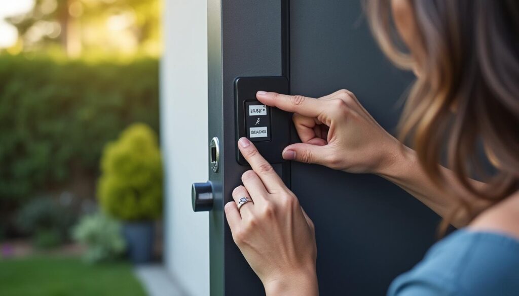 Protéger les accès extérieurs de la maison avec un digicode relié à une alarme