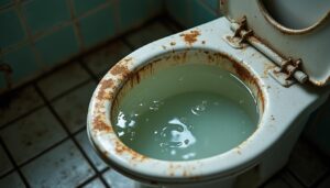 Que faire en cas d’eau stagnante dans des toilettes entartrées ?