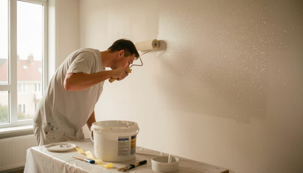 Peinture effet pailleté : application et rendu réussi