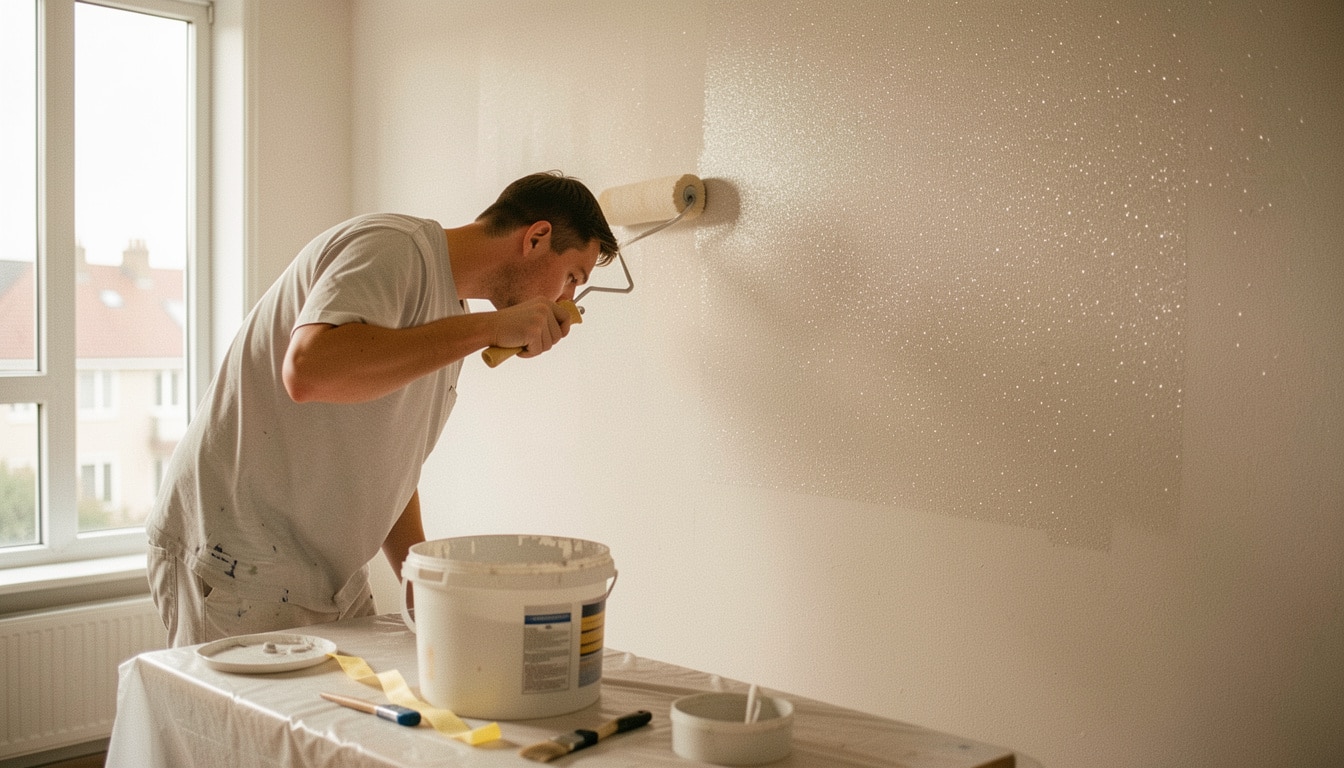 Peinture effet pailleté : application et rendu réussi
