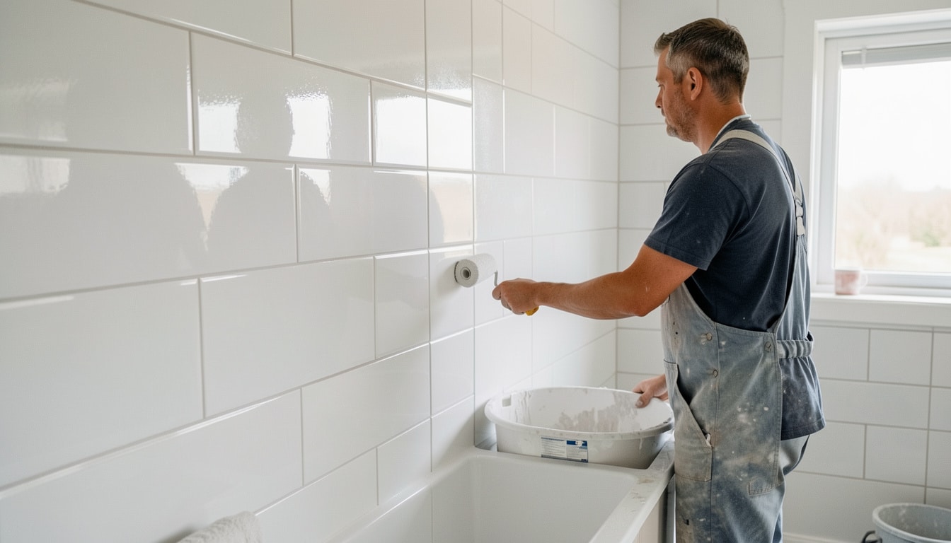 Peinture résine pour carrelage: usages, pose et limites