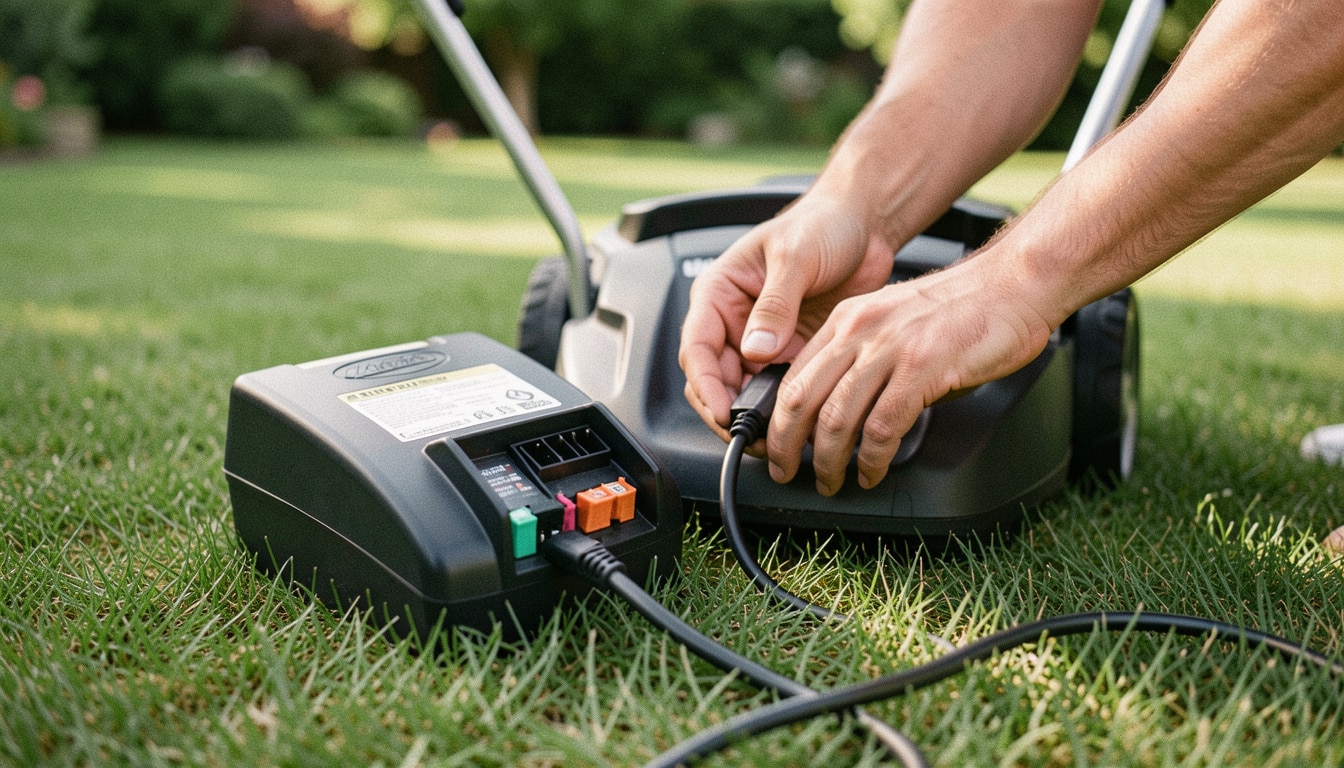 Bien choisir un chargeur de tondeuse compatible